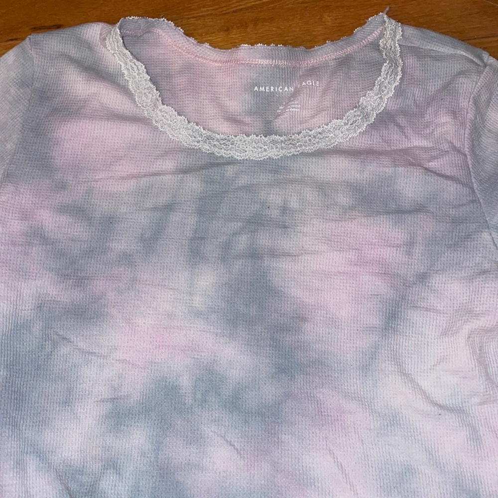 Cropped waffle long sleeve